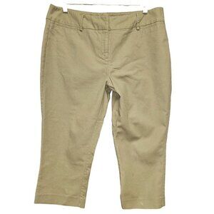 New York & Company Stretch Cropped, Capri Tan Pants, Size 12